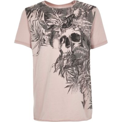 Boys pink skull t-shirt